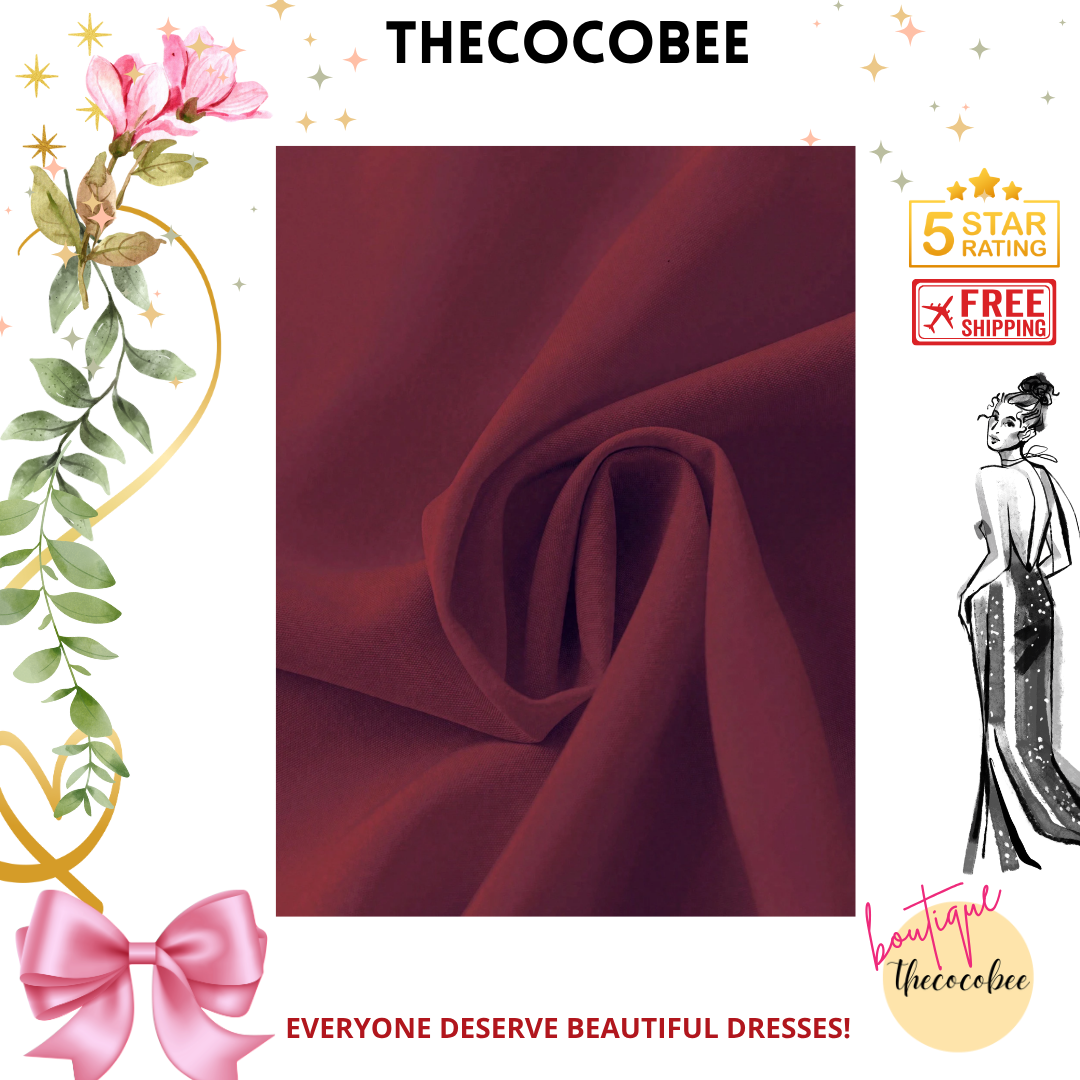 #161 Burgundy Casual Everyday Loose Solid Color Shirt Dress