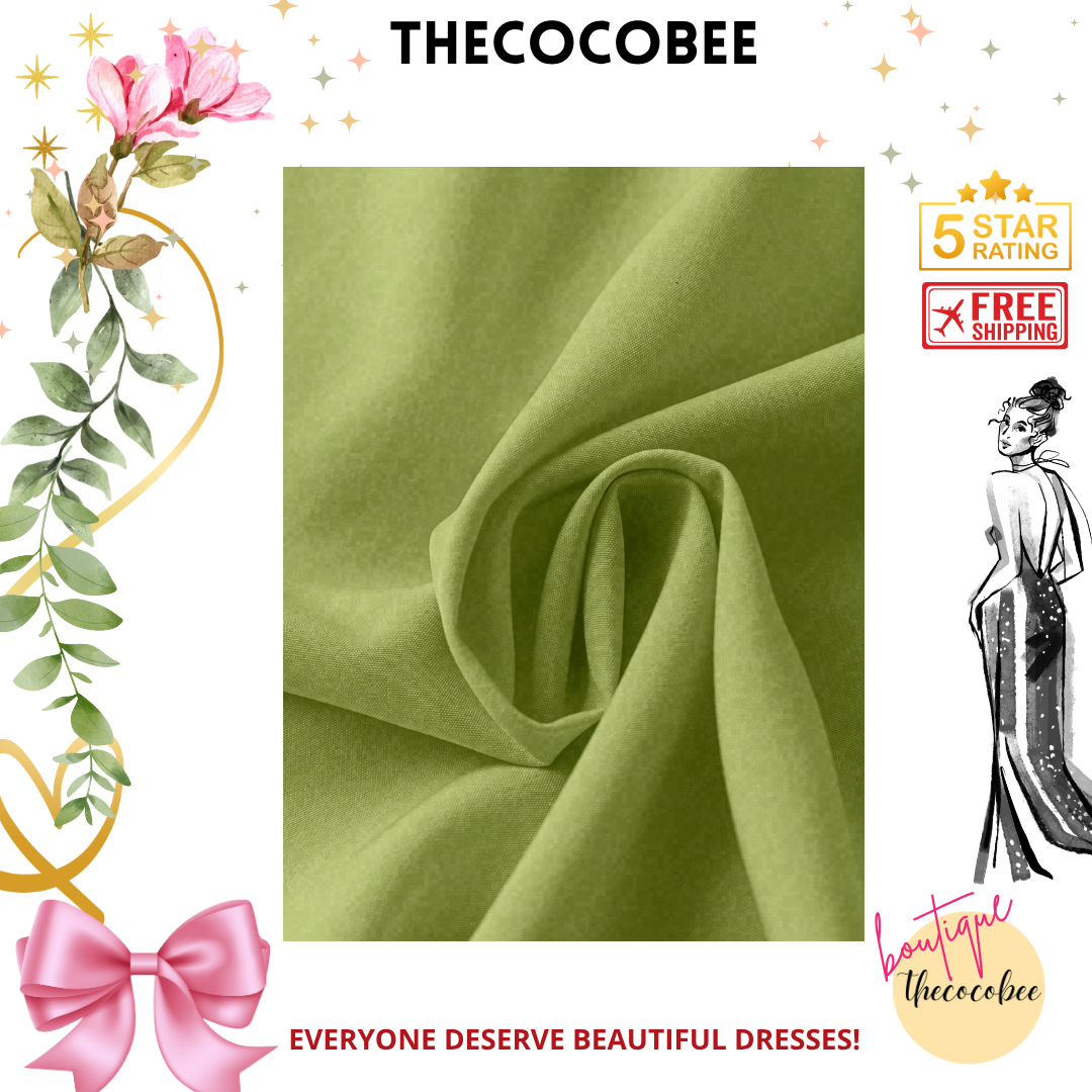 #161 Green Solid Color Front Button Roll Sleeve Casual Versatile Dress