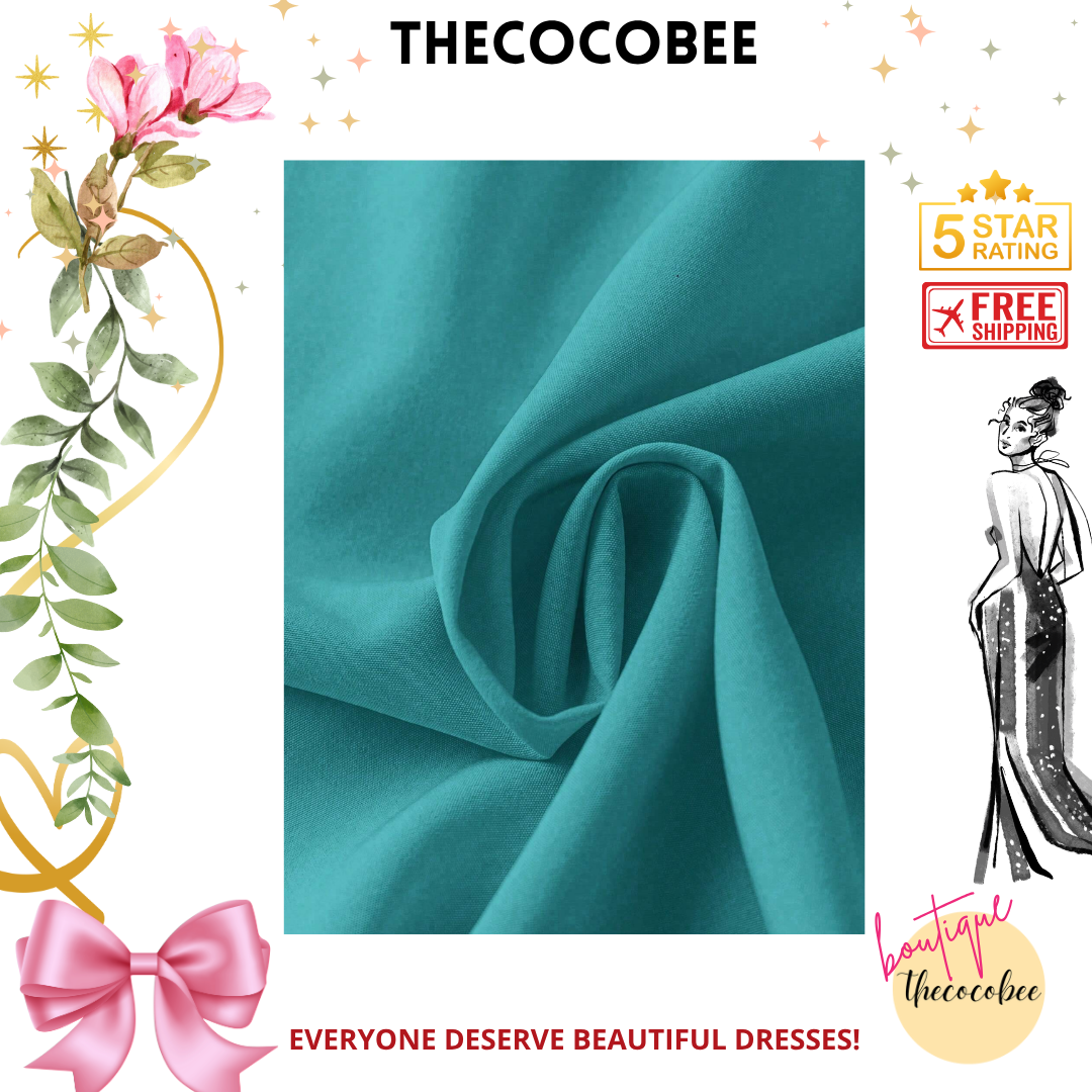 #161 Teal Blue Solid Color Button Front Long Sleeve Casual Dress, Everyday Wear