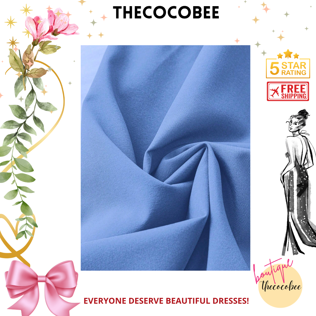 #163 Blue Striped Roll-Up Sleeve Single Breasted Mid-Length Casual Shirt Dress